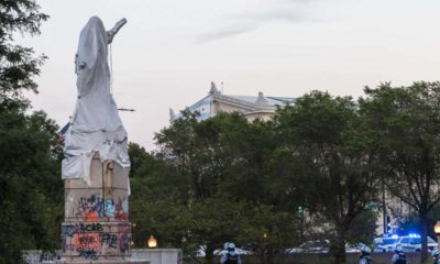 Photo of a Christopher Columbus statue in Chicago