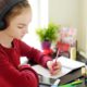 Image of a preteen student engaged in distance learning