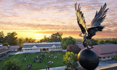 Aerial view of Immanuel Schools campus in Reedley, California