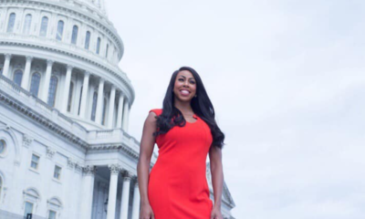 Composite photo of Maryland congressional candidate Kim Klacik and the U.S. Capitol