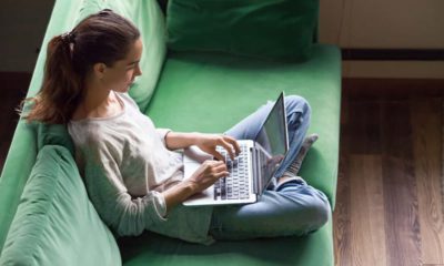 Image of a high school student taking part in distance learning