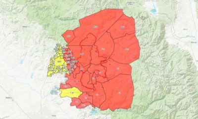 Map of Creek Fire evacuation zones