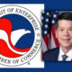 Side-by-side images of the U.S. Chamber of Commerce logo and Rep. TJ Cox of Fresno, California